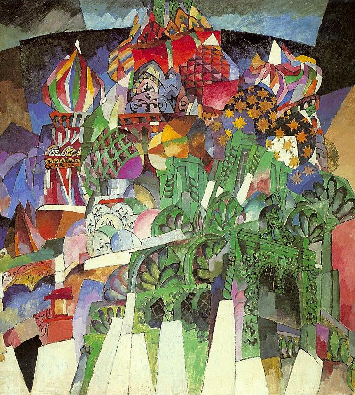 Lentulov, Aristarkh St. Basil's Cathedral oil painting image